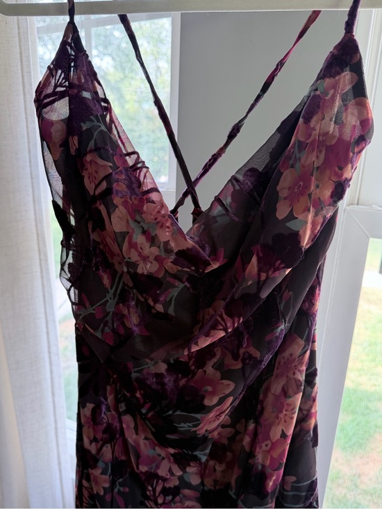 Showpo. Dresses & Skirts - Showpo Aletta Maxi Dress Burnout Floral Cowl Cross Back US 14 NWT